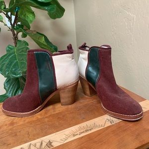Maroon Heeled Boots